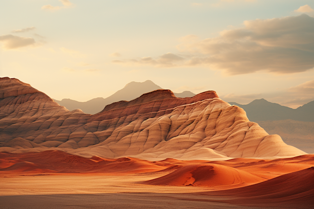 Ethereal Dawn on Sandstone Valleys