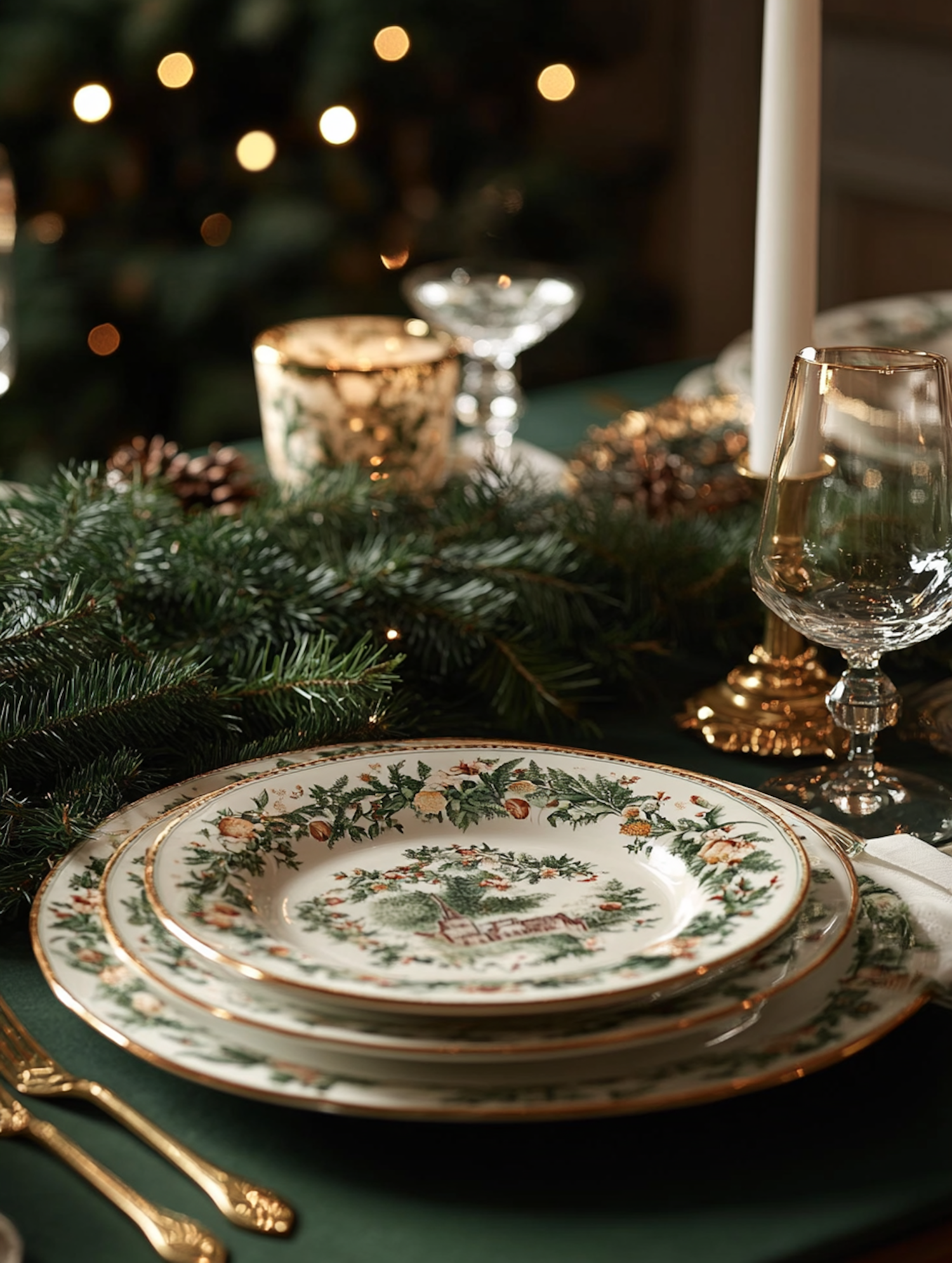 Elegant Holiday Dining Table