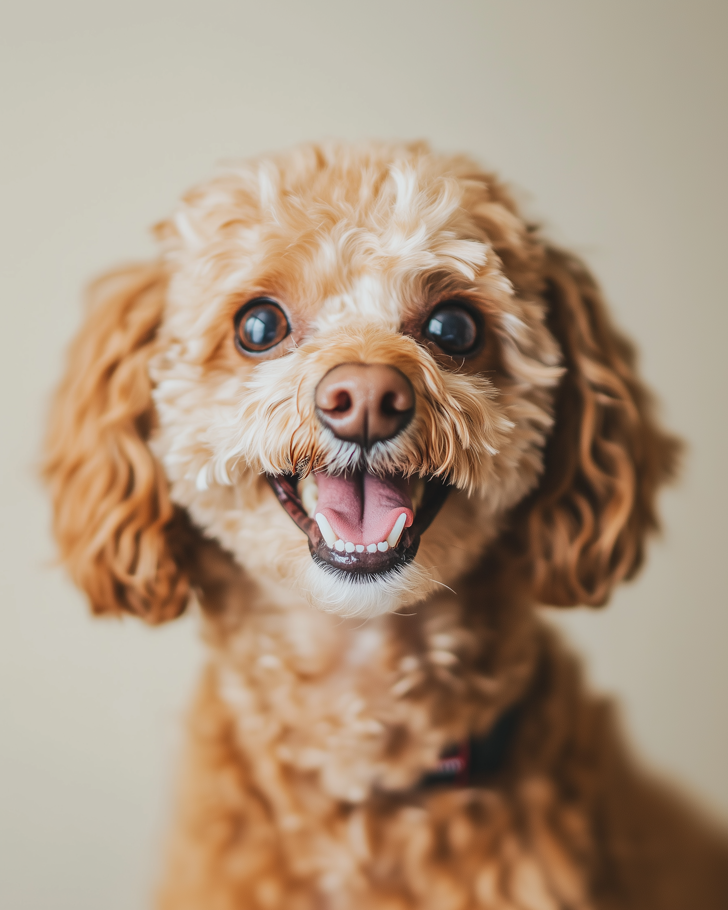 Cheerful Small Dog Close-Up