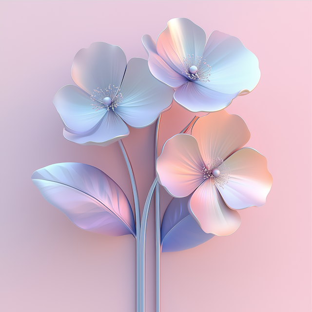 Stylized Pastel Flowers