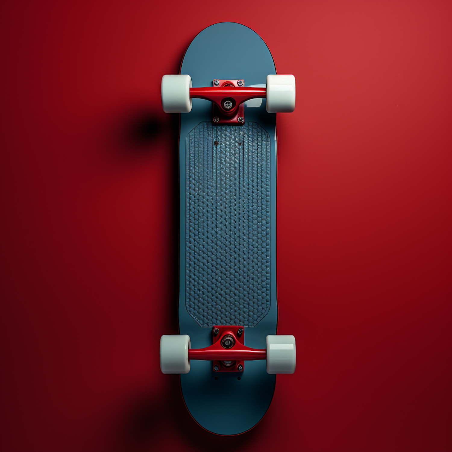 Red Contrast Matte Skateboard