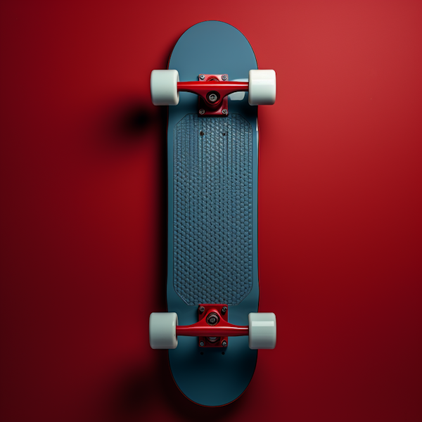 Red Contrast Matte Skateboard