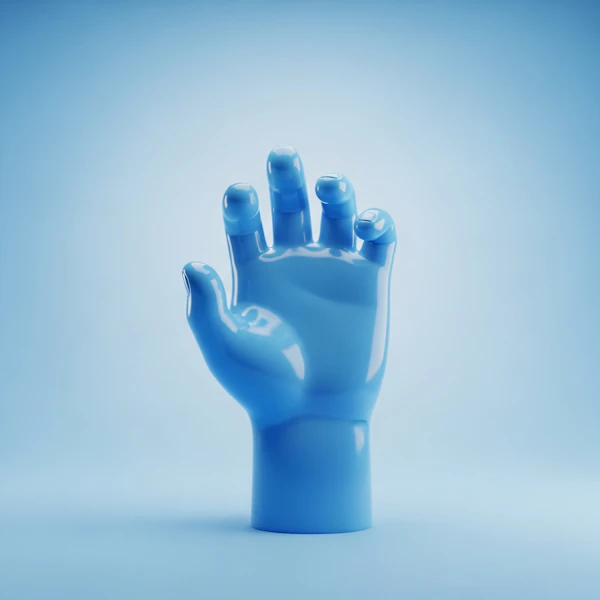 Glossy Blue Hand