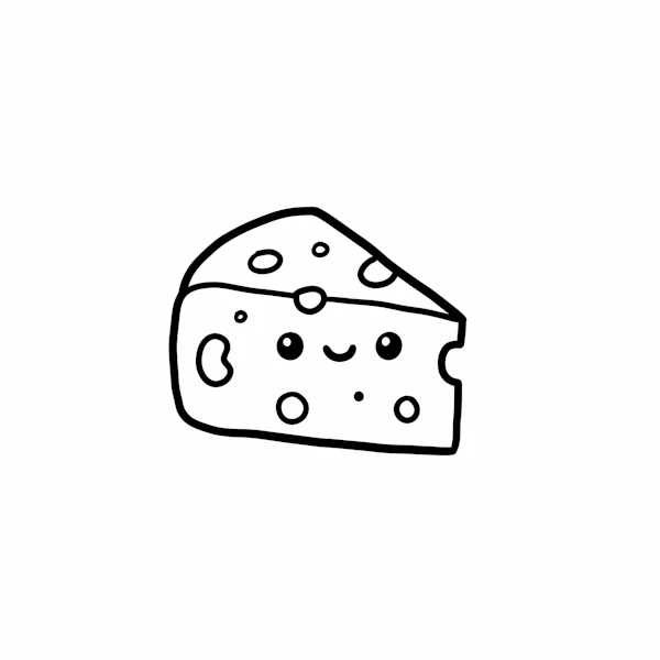 Cheerful Cheese Cartoon