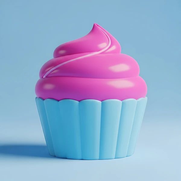 Stylized Cupcake Render