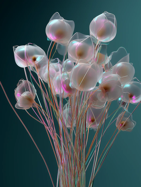 Glowing Glass Flowers