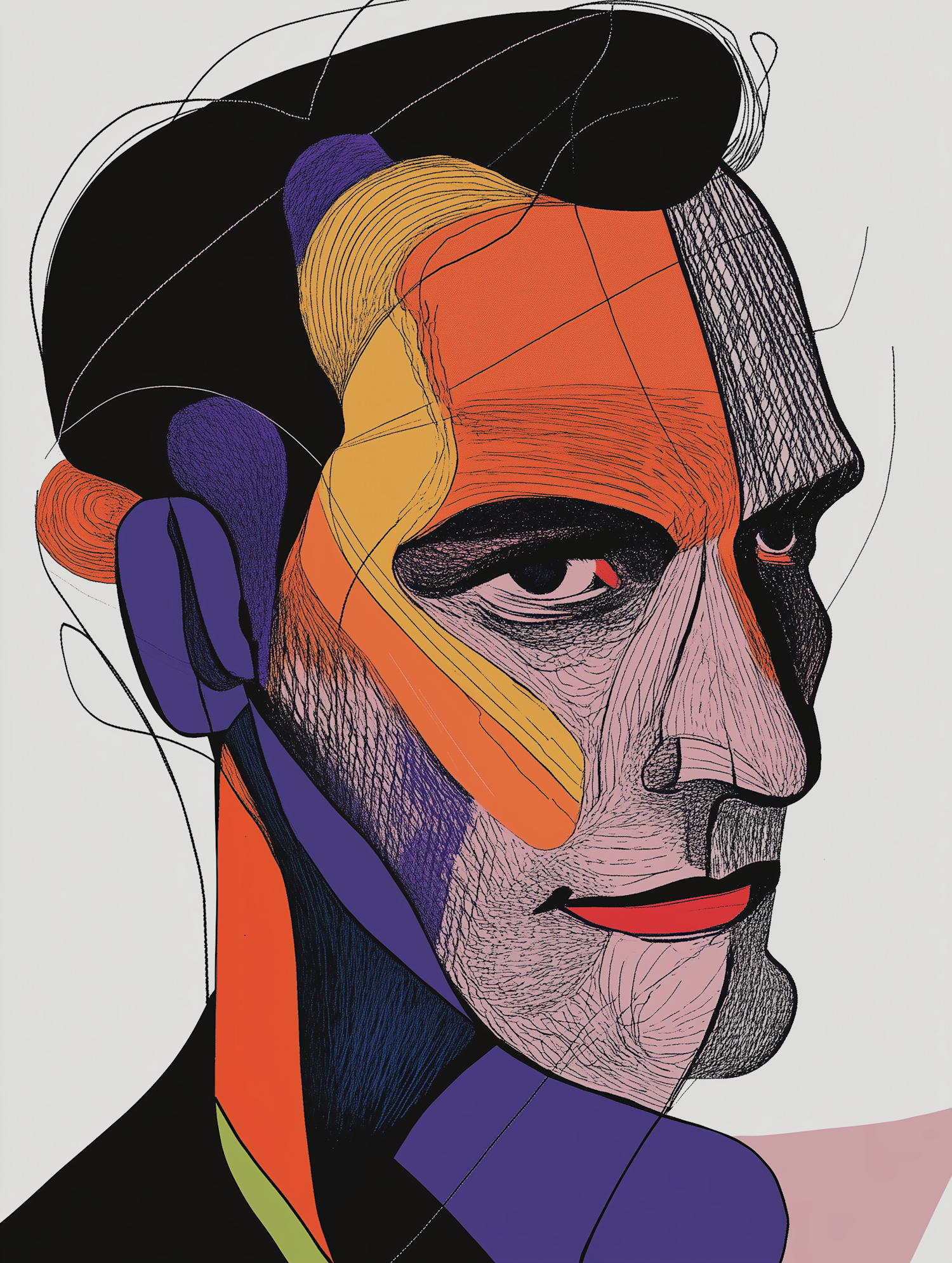 Abstract Face Illustration