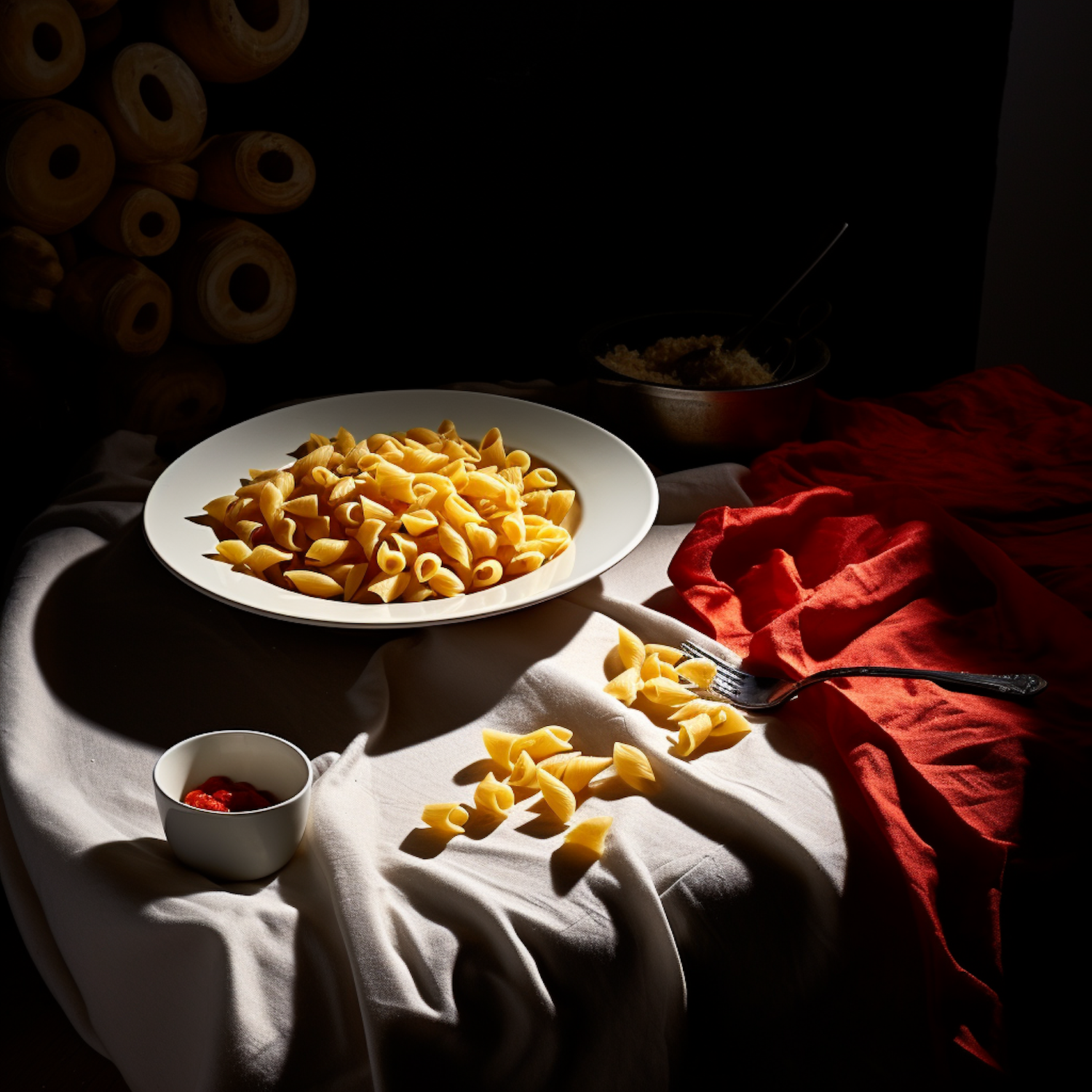 Chiaroscuro Pasta Still Life