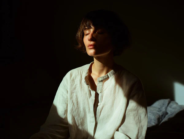 Serene Sunlit Portrait