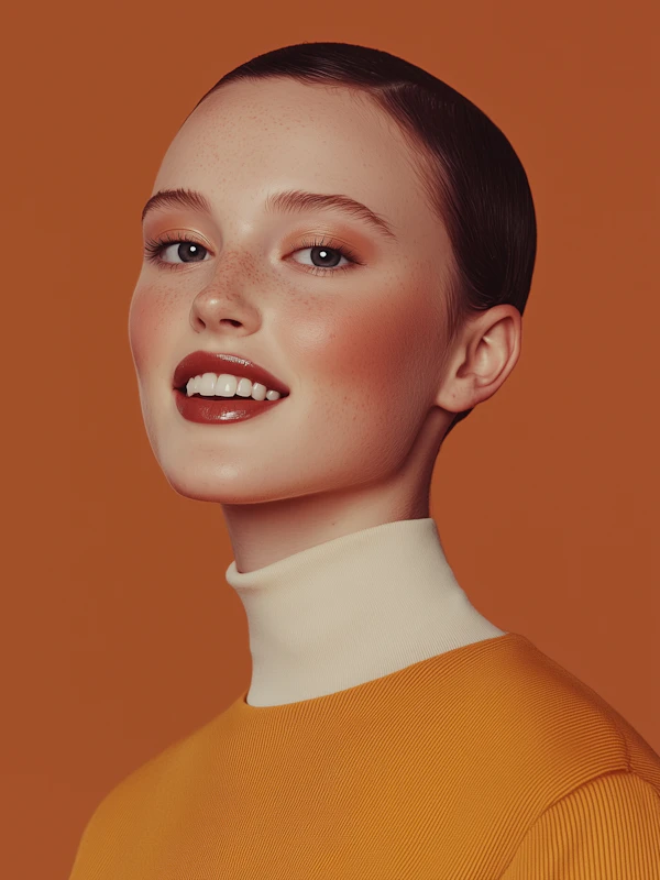 Portrait of a Person with Mustard Yellow Garment