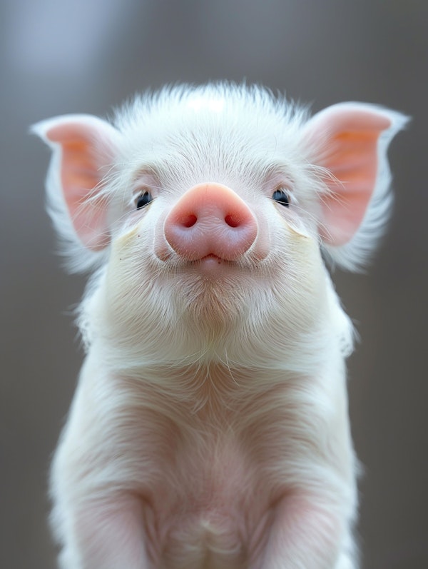 Close-Up of a Young Pig