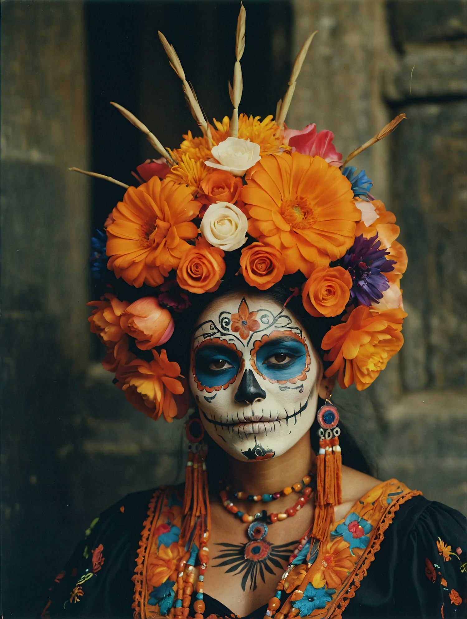 Day of the Dead Sugar Skull Portrait