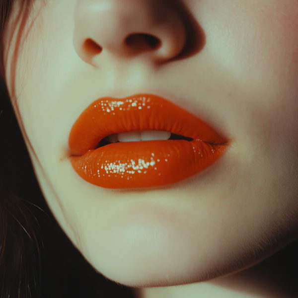 Glossy Orange Lips