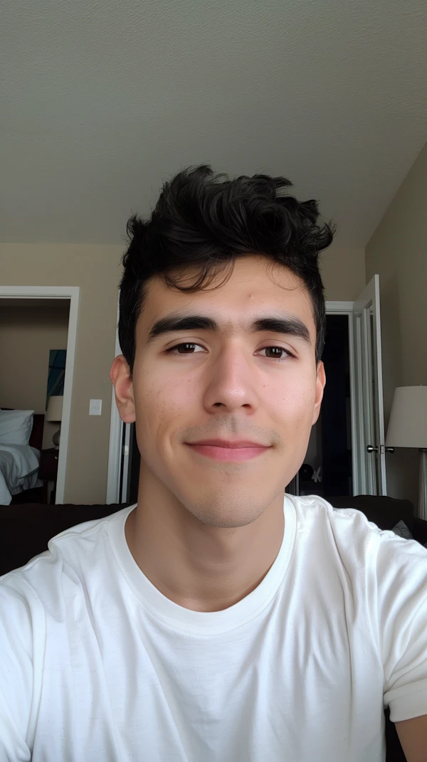 Portrait of a Young Man Indoors