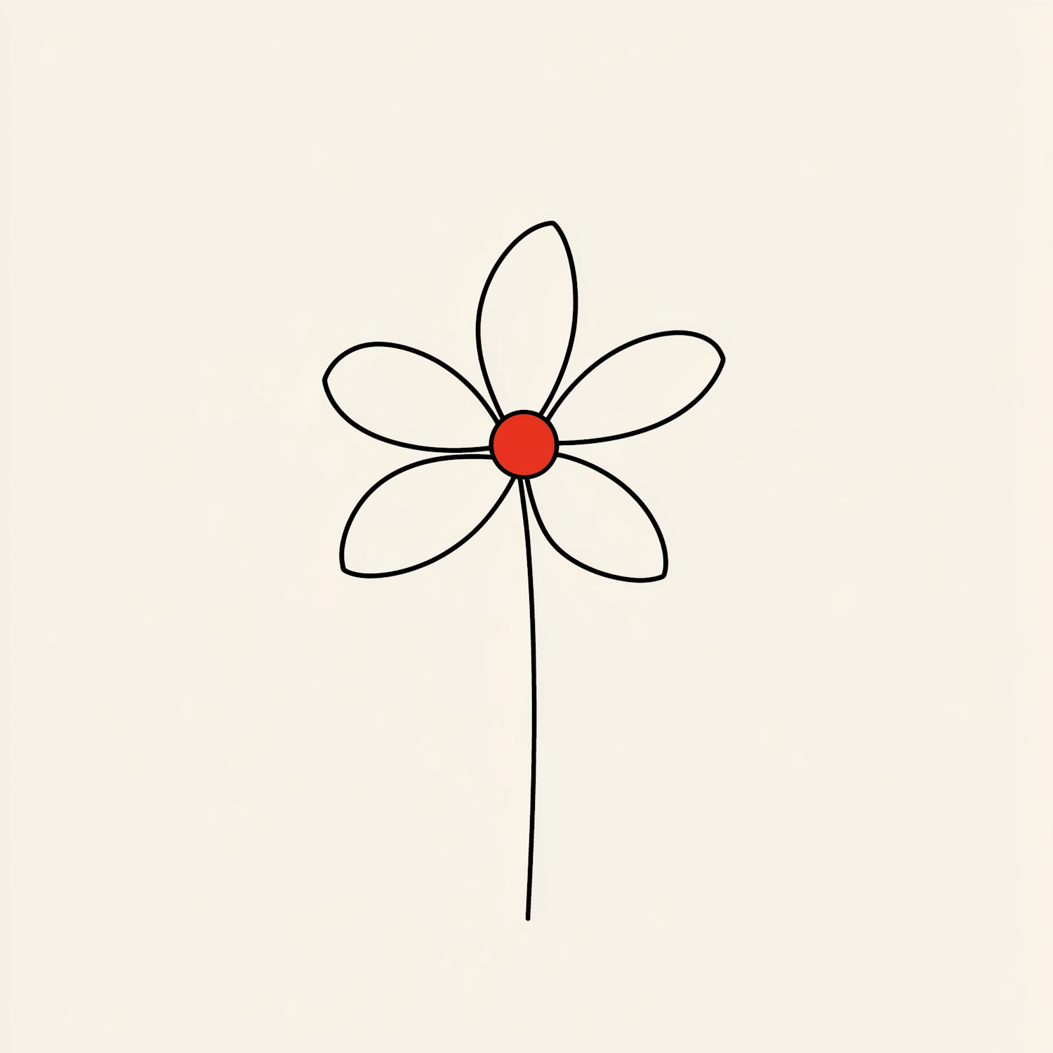 Minimalist Flower Illustration