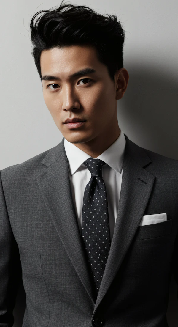 Sharp Gray Suit Portrait