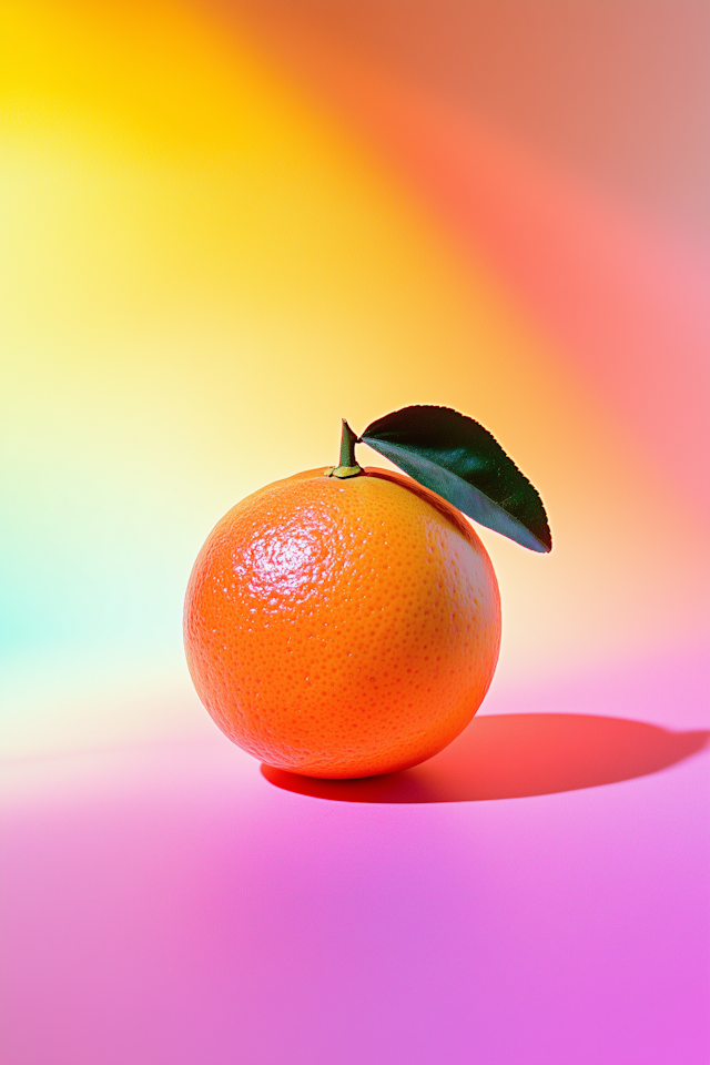 Vibrant Orange on Gradient Background