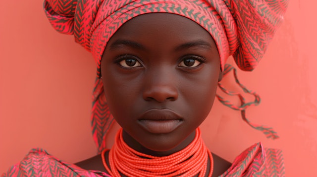 Portrait of a Young Person in Vibrant Attire