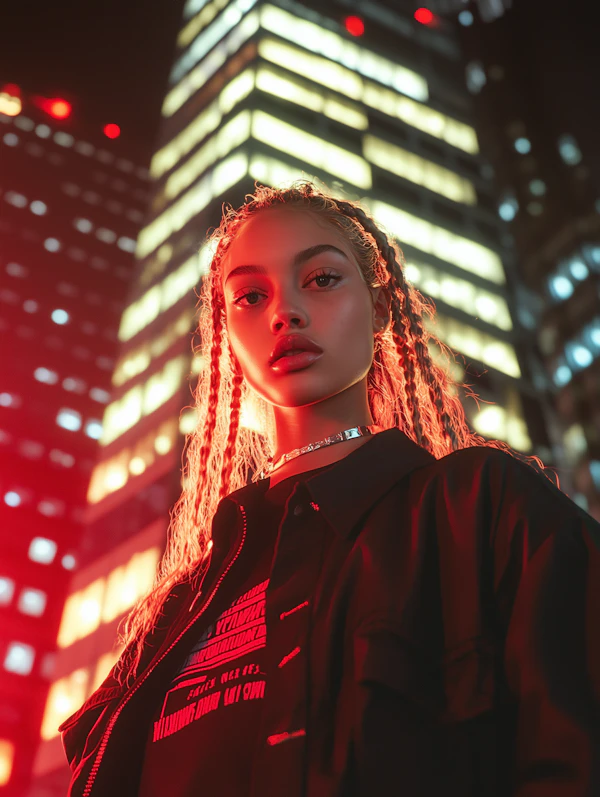 Urban Portrait with Skyscrapers