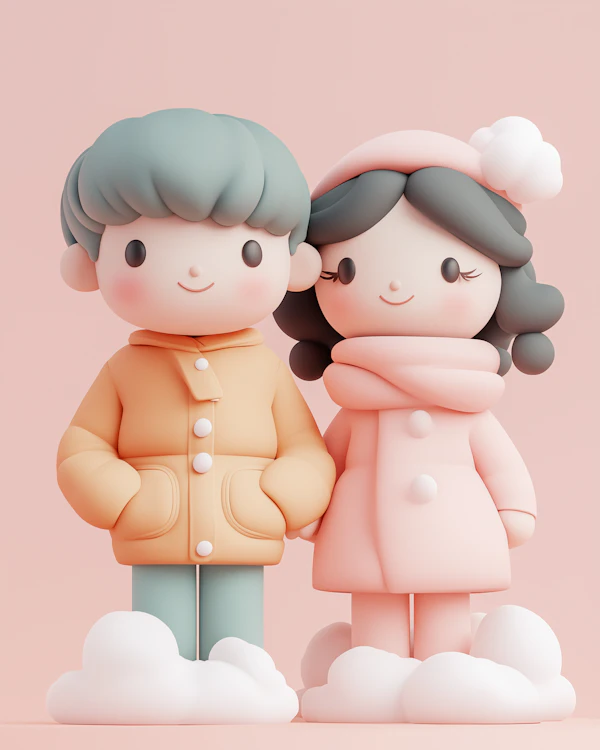 Cartoon Cloud Duo