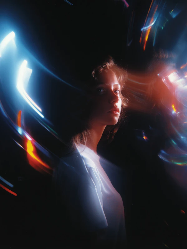 Neon Light Portrait