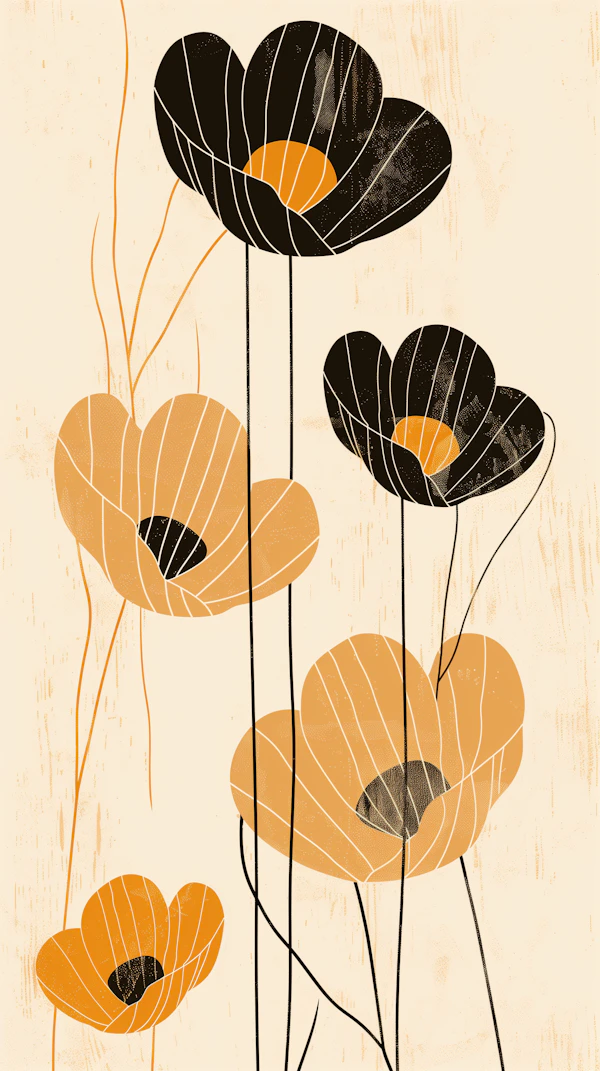 Retro Flower Illustration