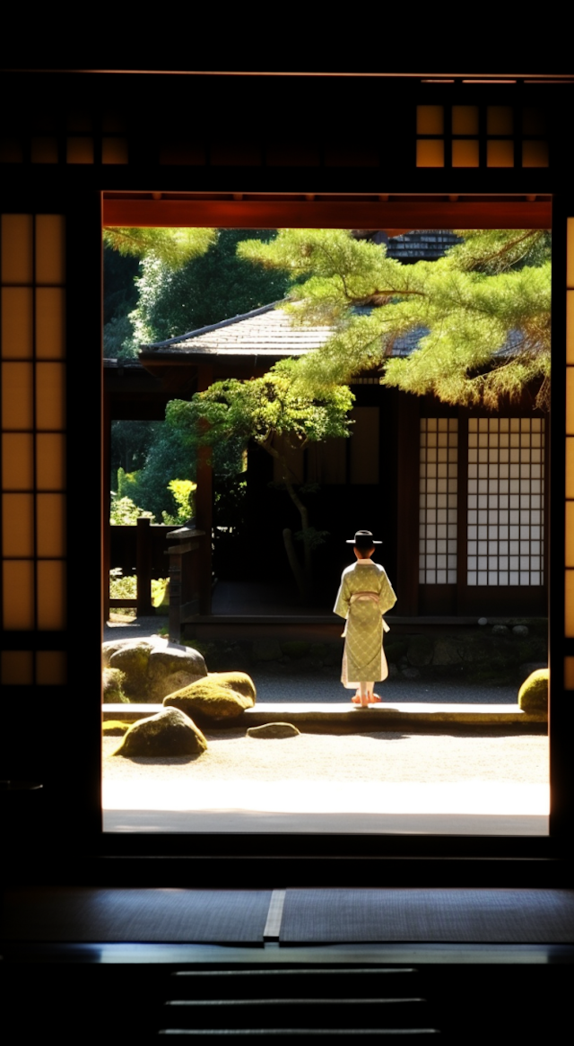 Serenity Through the Shoji: A Traditional Japanese Contemplation