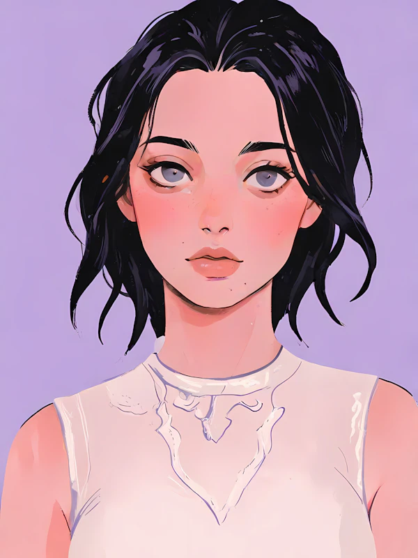 Stylized Portrait of a Young Woman