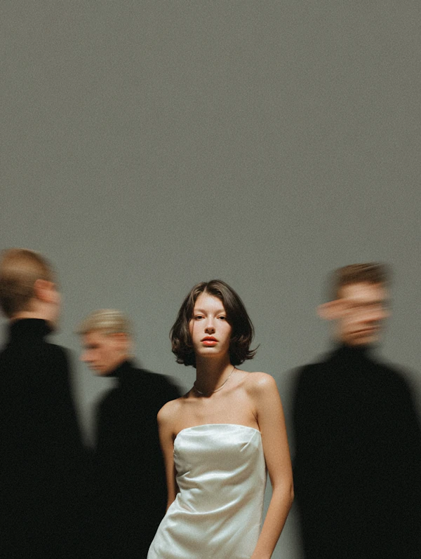 Woman in White Dress