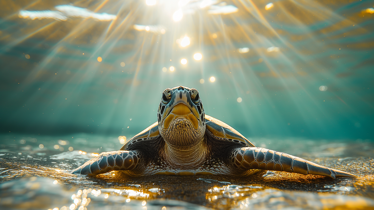 Serene Sea Turtle Emergence