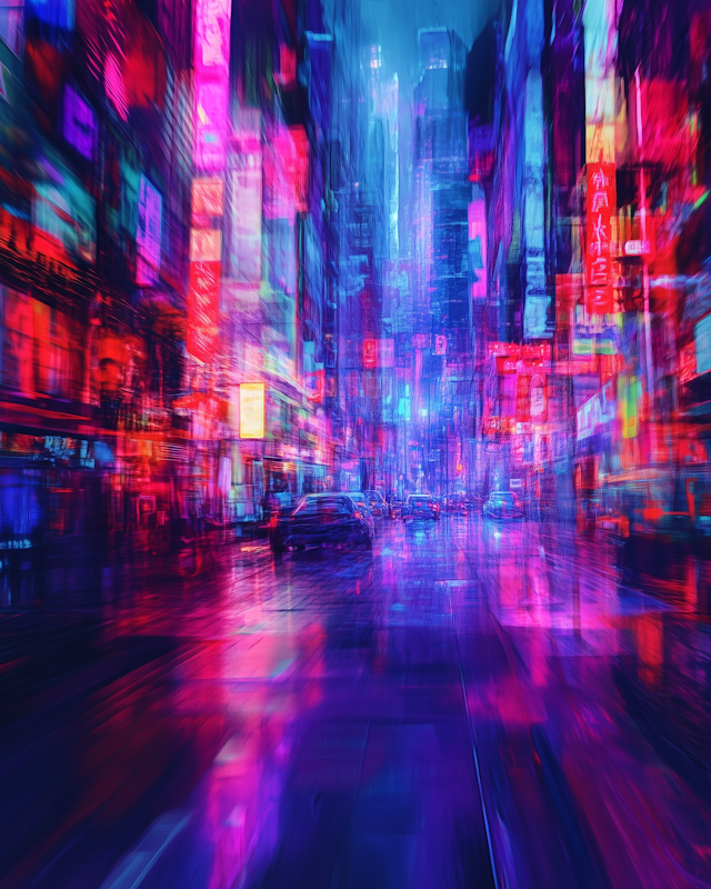 Vibrant Urban Night Scene