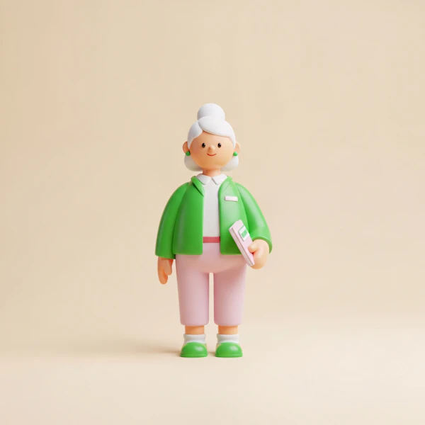 Cheerful 3D Character