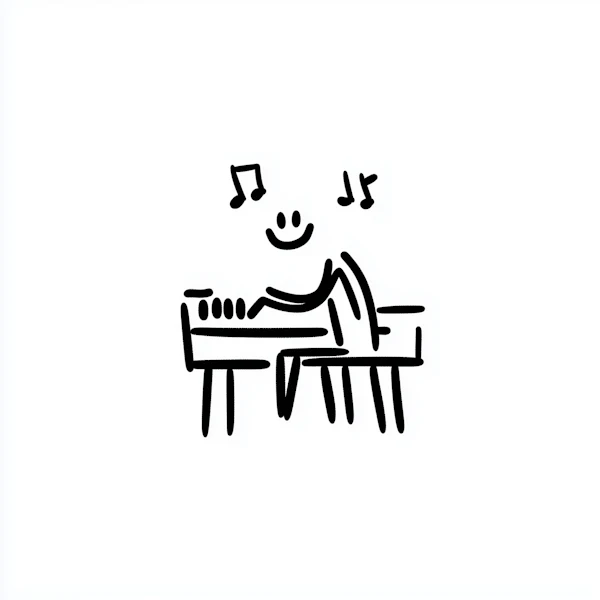 Stick Figure Pianist