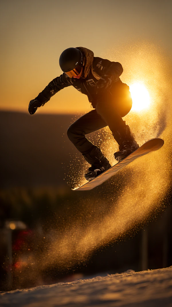 Snowboarder in Mid-Air