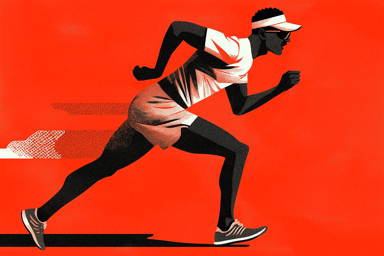 Dynamic Male Runner Illustration