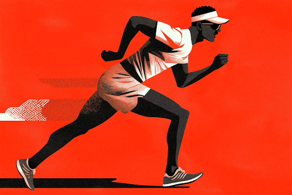 Dynamic Male Runner Illustration