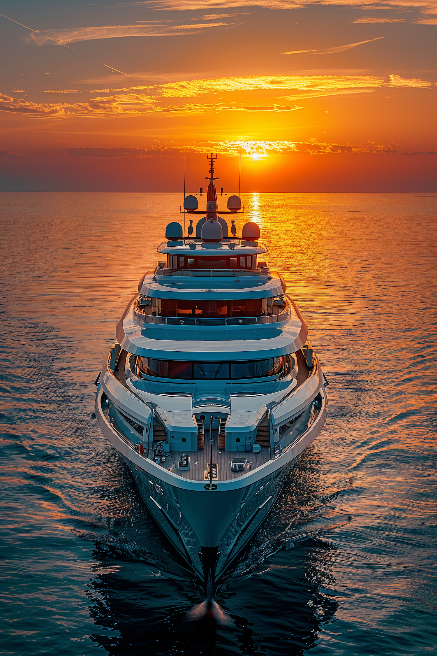 Luxurious Yacht at Sunset