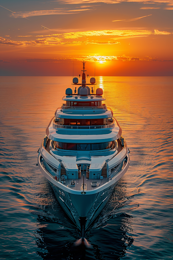 Luxurious Yacht at Sunset