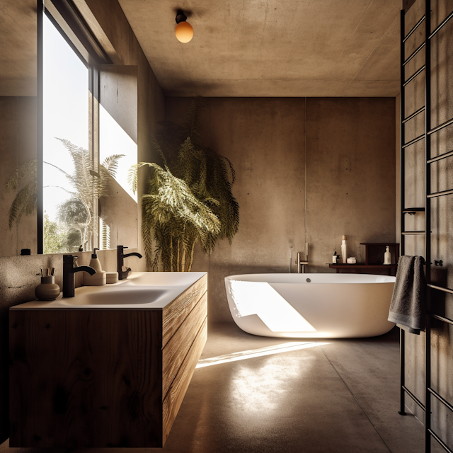 Modern Industrial-Chic Bathroom Interior