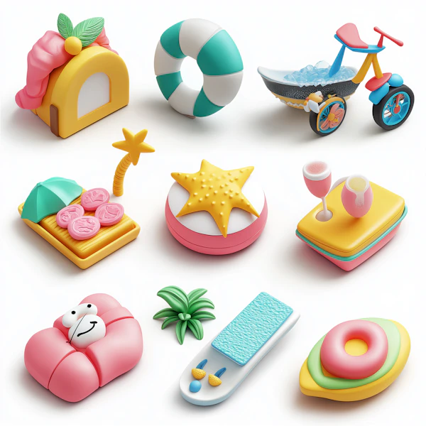 Summer 3D Illustrations