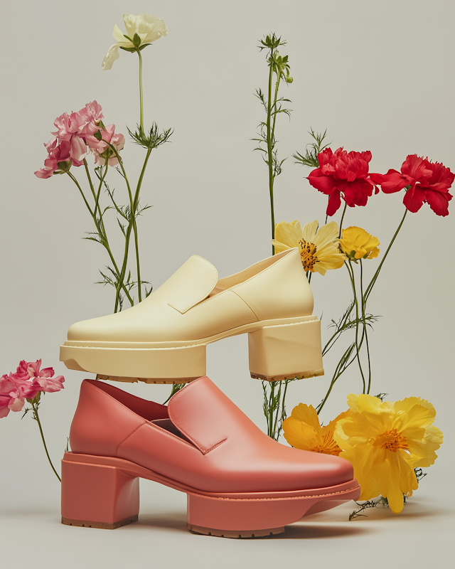 Platform Shoes with Flowers