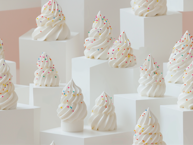 Whimsical Creamy Peaks