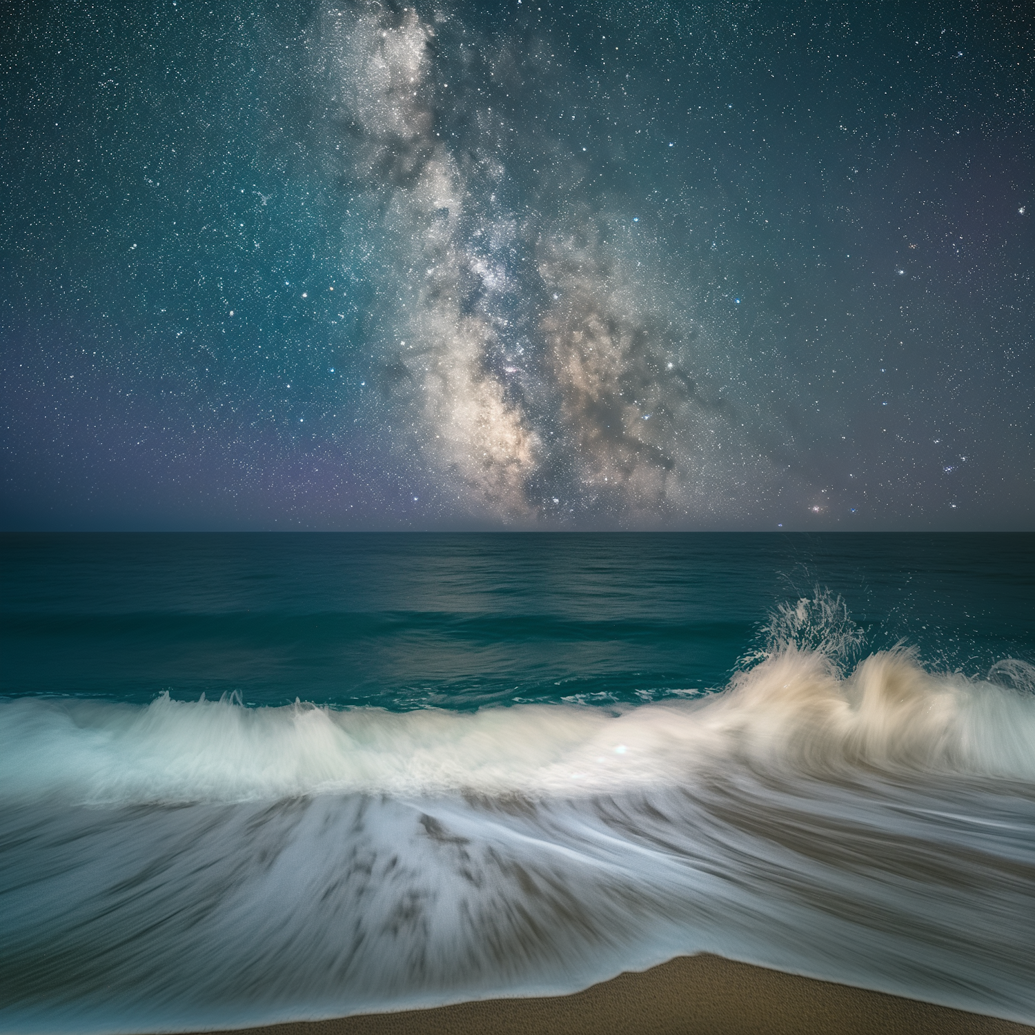 Starry Seascape Night