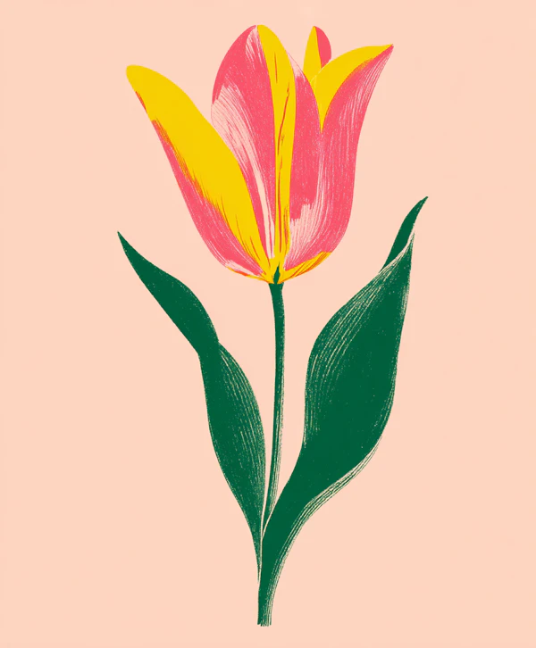 Stylized Tulip Illustration