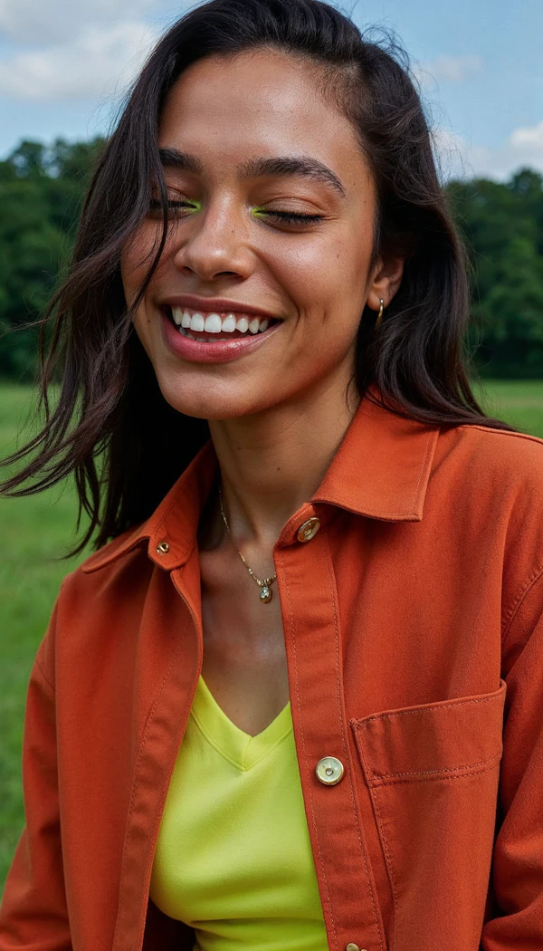 Smiling Woman Outdoors