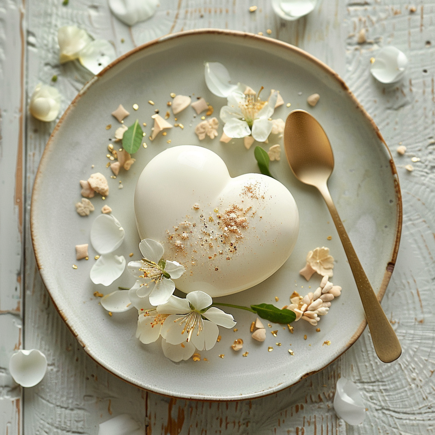 Heart-Shaped Mousse Dessert