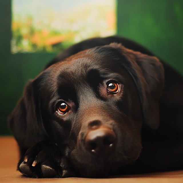 Black Labrador Retriever Close-Up