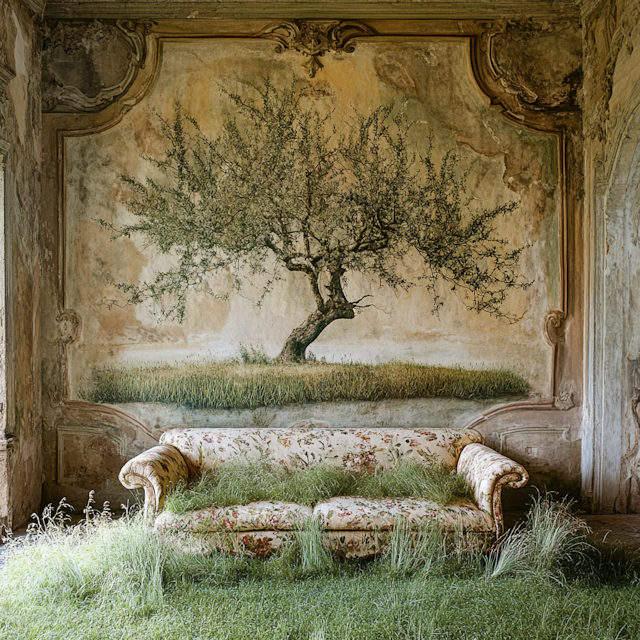 Nature Reclaims Vintage Room