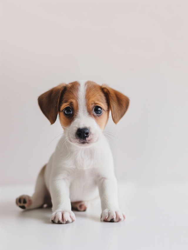 Adorable Puppy with Patches