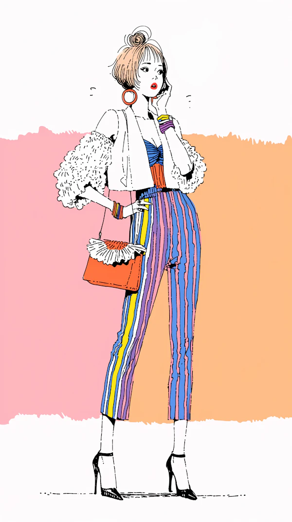 Fashionable Woman Illustration